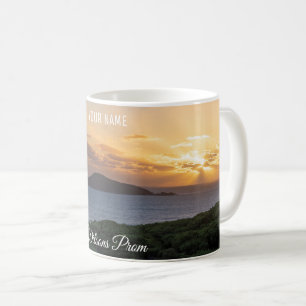 Sunset Summer Ocean Nature Landscape Foto Kaffeetasse