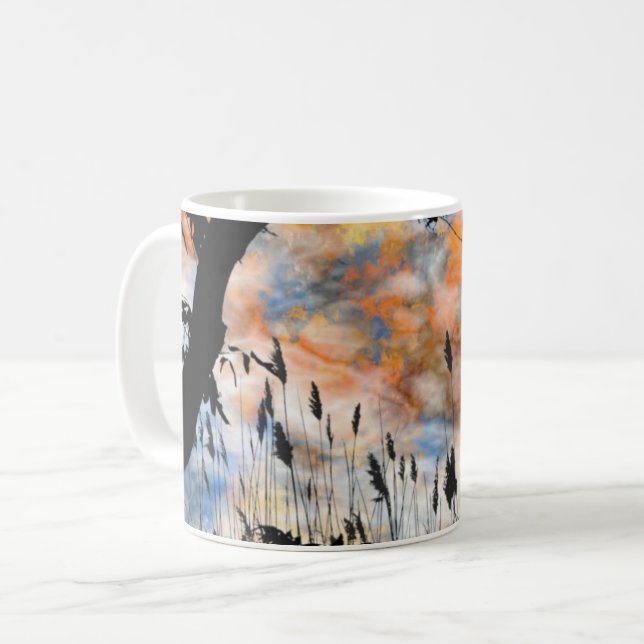 Sunset Summer Sky Landscape - Vibranly Nature Scen Kaffeetasse (Vorderseite Links)