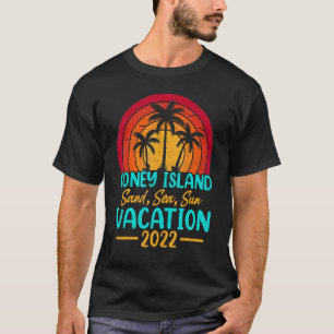 Sunset Summer Vacation 2022 New York Coney Island T-Shirt