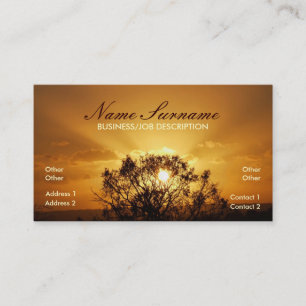 Sunset Sunray Business Card Visitenkarte