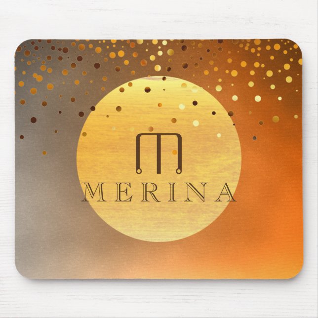 Sunset Sunrise Confetti Glitzer Moon Mousepad (Vorne)
