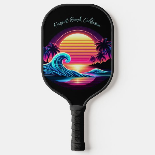 Sunset Surf Glow Pickleball Schläger (Vorderseite)