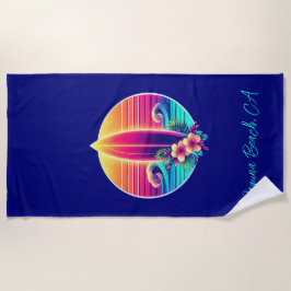 Sunset Surfboard Paradies- Strandtuch