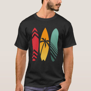 Sunset Surfboard Surfbrett Surfer Retro Surfing T-Shirt
