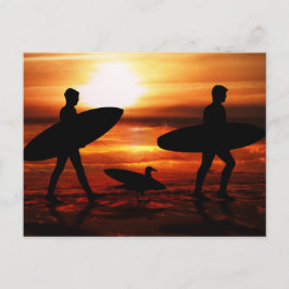 Sunset Surfer Postkarte