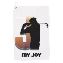 Sunset Swing Golf Towel – Letter J Design
