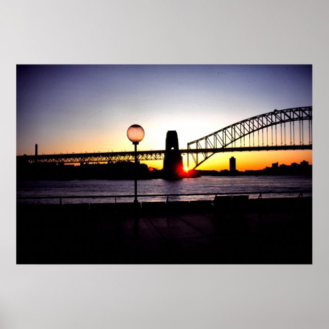 Sunset, Sydney Harbour Bridge Poster (Vorne)
