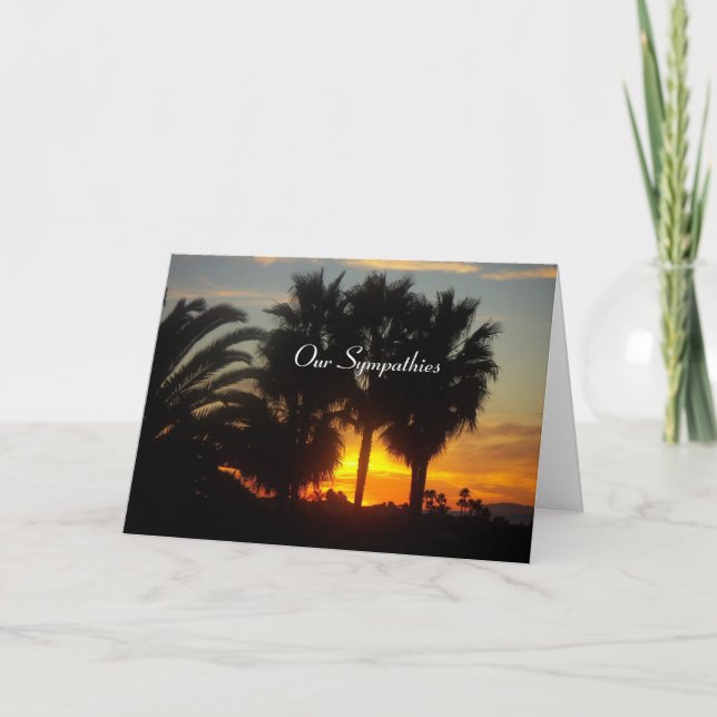 Sunset Sympathy Card Karte (Vorderseite)