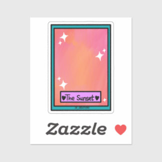 Sunset Tarrot Karte Aufkleber