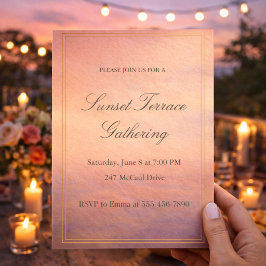 Sunset Terrace Soirée Invitation Einladung