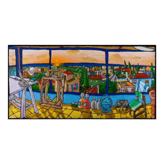 Sunset - The View, Jonathan Kis-Lev Poster (Vorderseite)