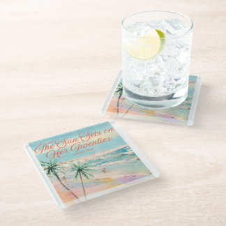 Sunset Themed 30th Birthday  Glasuntersetzer