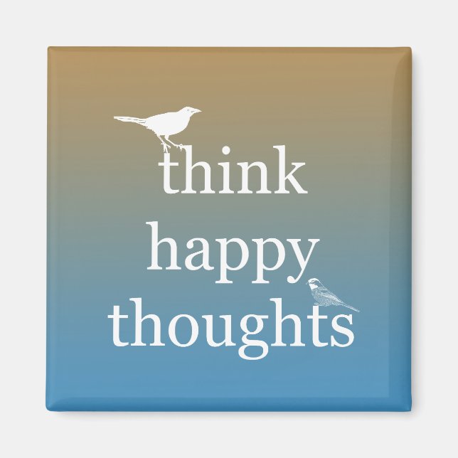 Sunset Think Happy Magnet (Vorne)
