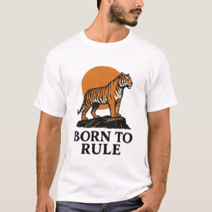 Sunset Tiger on Rock - Bold Wildlife Art T-Shirt