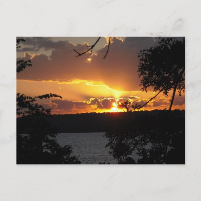 Sunset - Truman Lake Postkarte (Vorderseite)