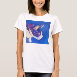 Sunset Tuxedo Cat Cool Art Custom Pet Shirt