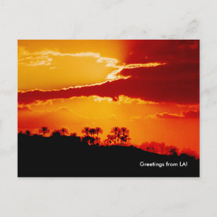 Sunset über Los Angeles Kalifornien Postkarte