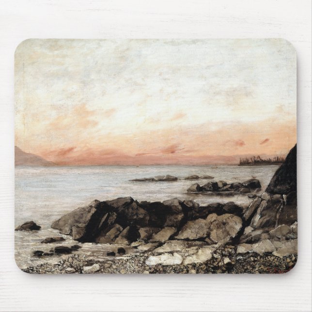 Sunset, Vevey, Schweiz - Gustave Courbet Mousepad (Vorne)