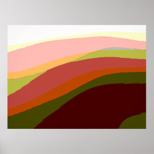 Sunset Vibes Abstrakt Art 206 Poster