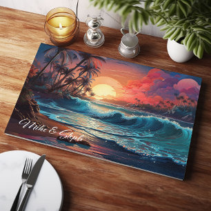 Sunset Vibes Schneidebrett