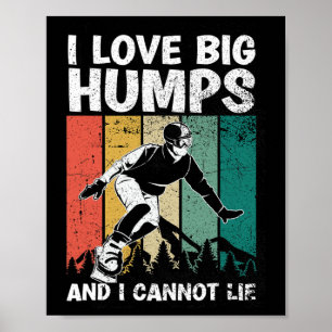 Sunset Vintag Snowboarden Snowboarder Poster