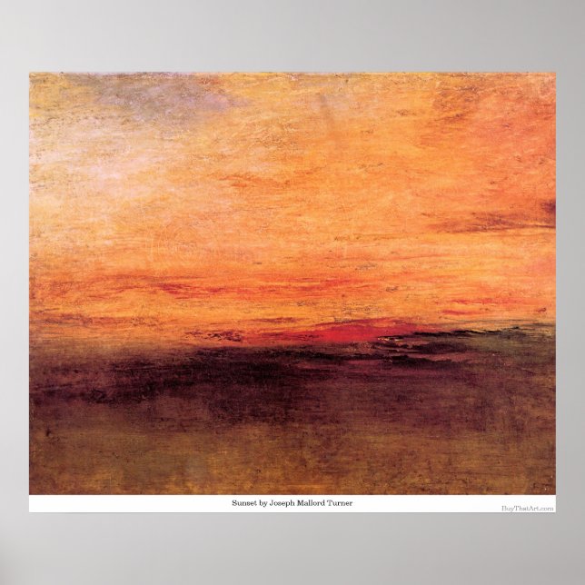 Sunset von Joseph Mallord Turner Poster (Vorne)