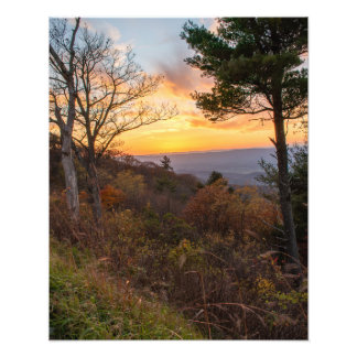 Sunset von Shenandoah Nationalpark Fotodruck