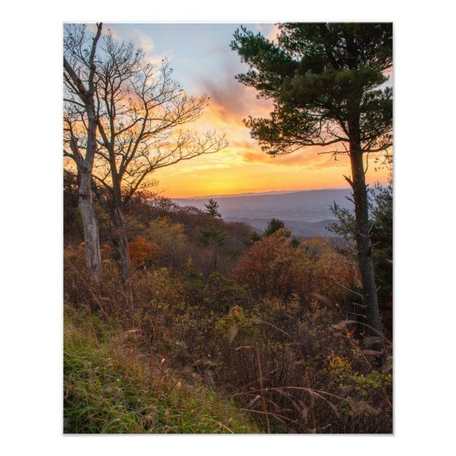Sunset von Shenandoah Nationalpark Fotodruck (Vorne)