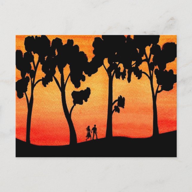 Sunset Walk Postkarte (Vorderseite)