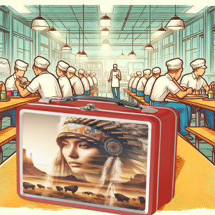 Sunset Warrior Metal Art Metall Brotdose