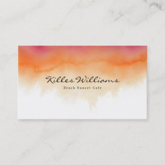 Sunset Watercolor Business Card Visitenkarte