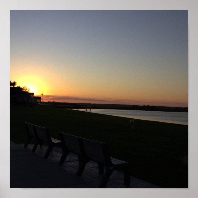 Sunset Waterscape Foto Poster (Vorne)