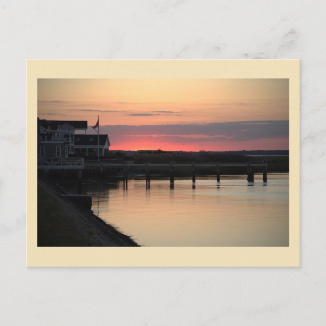 Sunset Waterscape Foto Postkarte (Vorderseite)