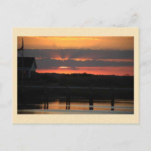 Sunset Waterscape Foto Postkarte (Vorderseite)
