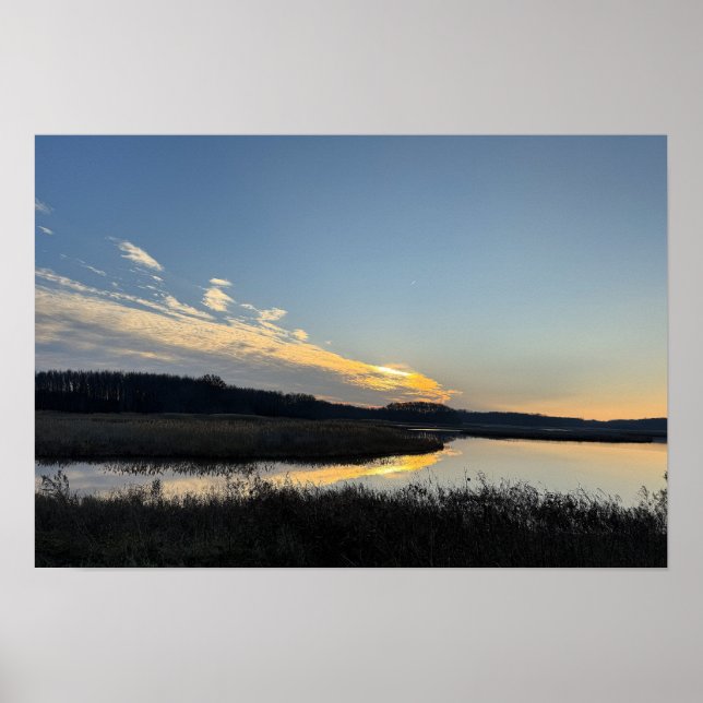 Sunset Waterscape Poster (Vorne)