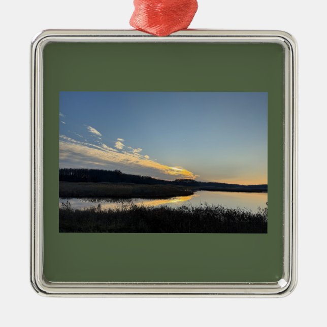 Sunset Waterscape Reflection Ornament  (Vorne)