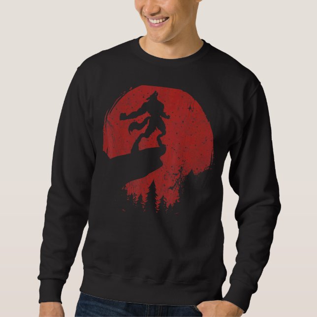 Sunset Werewolf Wolves Fans Sweatshirt (Vorderseite)