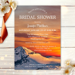 Sunset Winter Wonderland Bridal Dusche Einladung