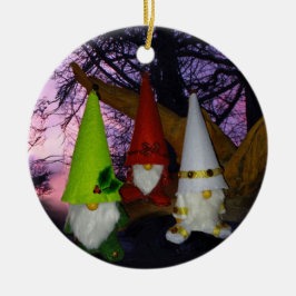 Sunset Woodland Gnomes Keramik Ornament