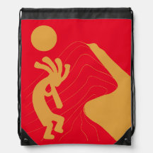 Sunset Wüste Sunset Kokopelli Drawstring Bag