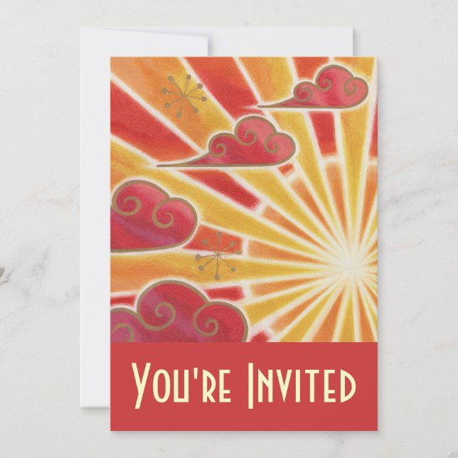 Sunset 'You re Invited' Einladung (Vorderseite)