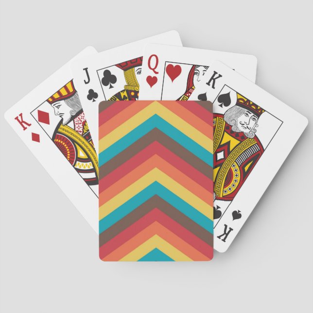 Sunset Zickzack Cascade Spielkarten (Rückseite)