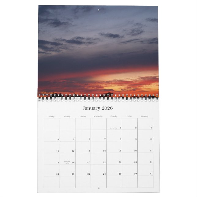 SUNSETS-2011-2012/15-monatiger Kalender (Jan 2026)