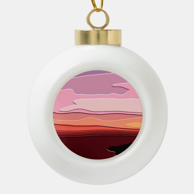 SUNSETS KERAMIK Kugel-Ornament (Vorderseite)