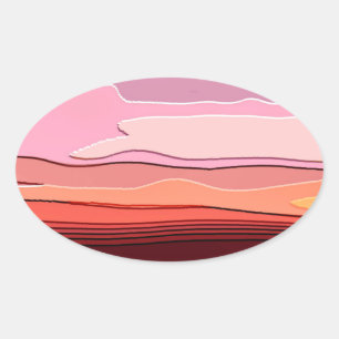 SUNSETS OVALER AUFKLEBER
