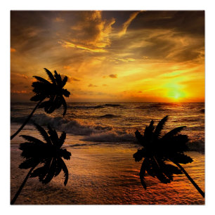 SUNSETS OZEAN SCENERY NATURE POSTER