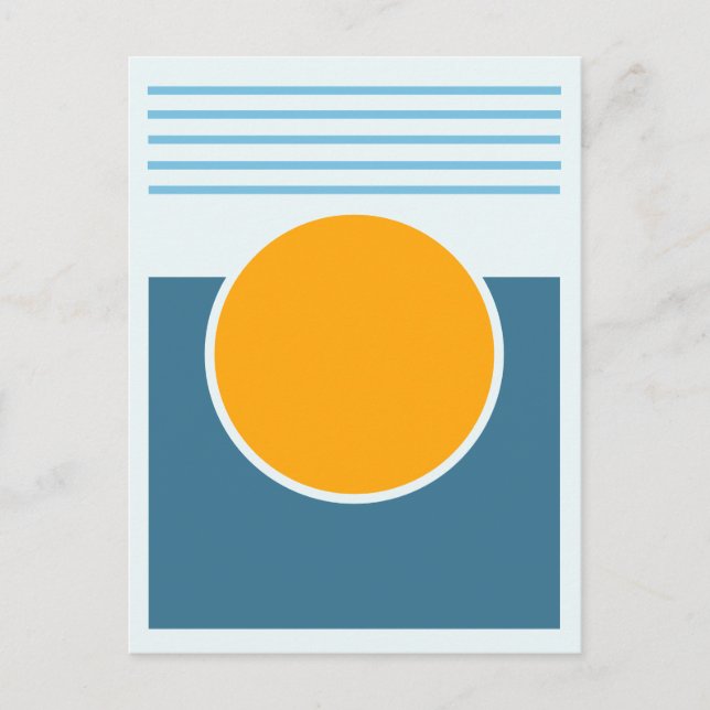 Sunshine Abstract Design Postkarte (Vorderseite)