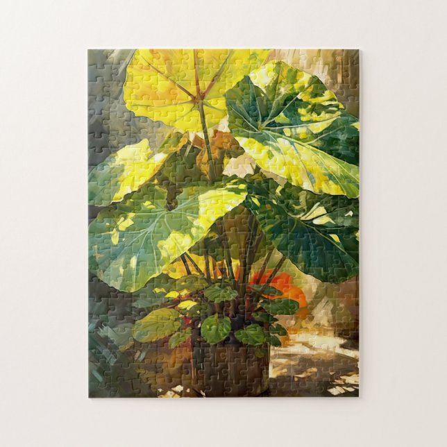 Sunshine Alocasia Pflanze Puzzle (Vertikal)