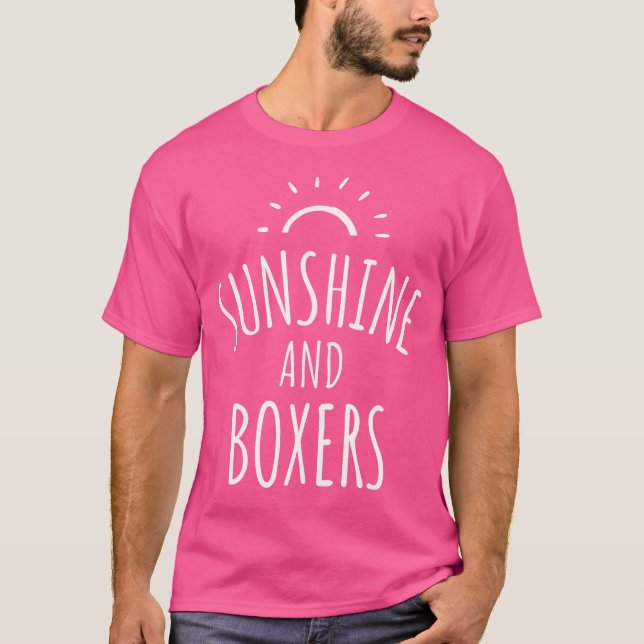 Sunshine and Boxer Hunde T-Shirt (Vorderseite)