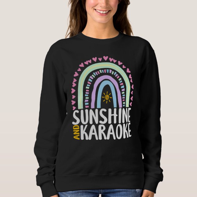 Sunshine and Karaoke Niedlich Rainbow Graphics Wom Sweatshirt (Vorderseite)